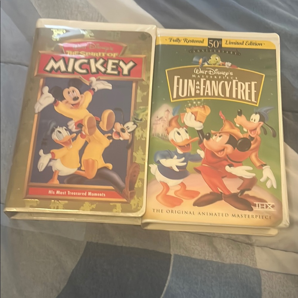 Disney VHS Set - Gold, Red, Green Cover Artwork